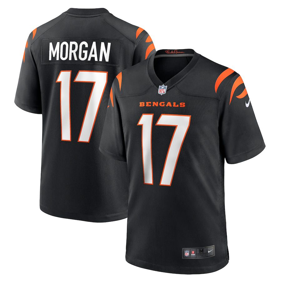 Men Cincinnati Bengals #17 Stanley Morgan Nike Black Player Game NFL Jersey